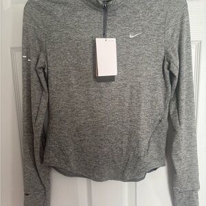 Nike Swift Women's Heather Gray Quarter-Zip Sweatshirt xs